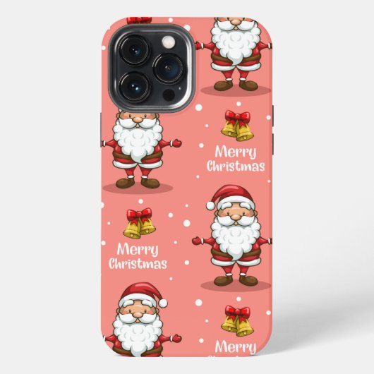 ピンクのクリスマス サンタクララ iPhoneケース Mate iPhone 13 Pro Maxケース (裏面)