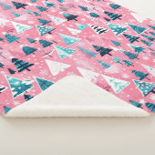 ピンクのクリスマス シェルパブランケット (3/4)