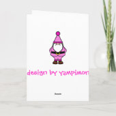 ピンクのクリスマス シーズンカード (裏面)