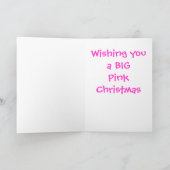 ピンクのクリスマス シーズンカード (内部)