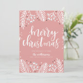 ピンクのクリスマス シーズンカード (スタンド正面)