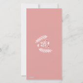 ピンクのクリスマス シーズンカード (裏面)