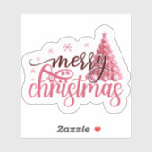 ピンクのクリスマス シール (シート)