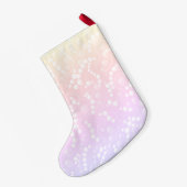 ピンクのクリスマス スモールクリスマスストッキング (裏面 (吊り時))