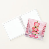 ピンクのクリスマス・ナチュレッカーの子供用スケッチブック ノートブック (内部)