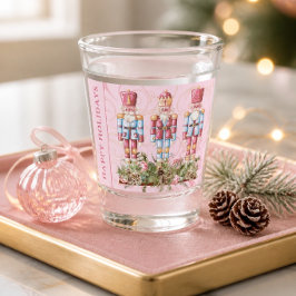 ピンクのクリスマス・ナッツクラッカー3体セット ショットグラス