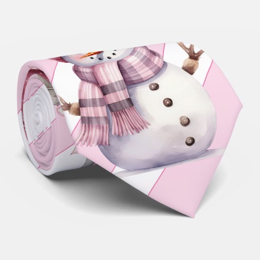 ピンクのクリスマス ネクタイ (ロール)