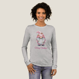 ピンクのクリスマス・ノーム メリークリスマス トライブレンドTシャツ