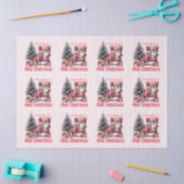 ピンクのクリスマス（ピンクのクリスマス）を夢見ている 薄葉紙 (クラフト)