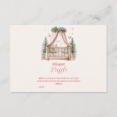 ピンクのクリスマス ベビーおむつくじ エンクロージャーカード (正面)