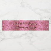 ピンクのクリスマス ペットボトルラベル (シングルラベル)