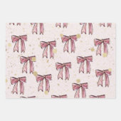 ピンクのクリスマス ラッピングペーパーシート (正面3)