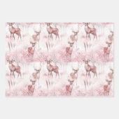 ピンクのクリスマス ラッピングペーパーシート (正面3)