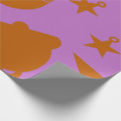 ピンクのクリスマス ラッピングペーパー (角)