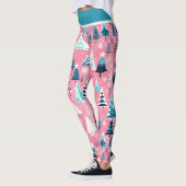 ピンクのクリスマス レギンス (左)