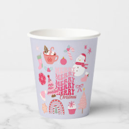 ピンクのクリスマス 紙コップ