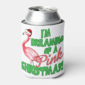 ピンクのクリスマス 缶クーラー (缶正面)