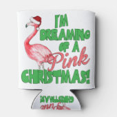 ピンクのクリスマス 缶クーラー (裏面)