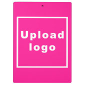 ピンクのクリップボードの会社名とロゴ クリップボード (裏面)