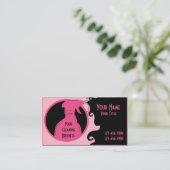 ピンクのクリーニングはカスタムな名刺を整備します 名刺 (スタンド正面)