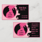 ピンクのクリーニングはカスタムな名刺を整備します 名刺 (正面/裏面)