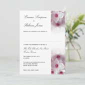 ピンクのクレマチス-市民パートナーシップの招待状 招待状 (スタンド正面)