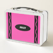 ピンクのクレヨン メタルランチボックス (裏面)