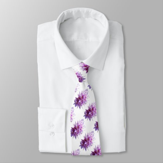 ピンクのクロウスフラワー ネクタイ (タイ)