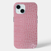 ピンクのクロコダイルレザーの美学 Case-Mate iPhoneケース (裏面)