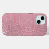 ピンクのクロコダイルレザーの美学 Case-Mate iPhoneケース (裏面 (横))