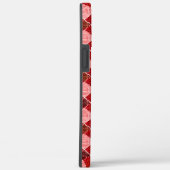 ピンクのクロスタータンチェックの格子柄と軽い粗いレリーフ、 浮き彫りのTh Case-Mate iPhoneケース (裏面 / 右)