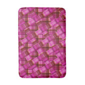 ピンクのクロスチェック柄のタータン デザイン, バスマット (正面縦)