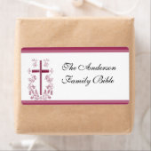 ピンクのクロスバイブルラベル ラベル (インサイチュ)