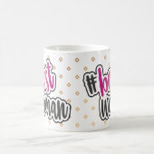 ピンクのクロム効果の最も最高のな女性のマグ コーヒーマグカップ (中央)