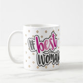 ピンクのクロム効果の最も最高のな女性のマグ コーヒーマグカップ (左)