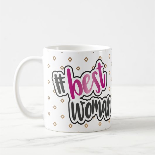 ピンクのクロム効果の最も最高のな女性のマグ コーヒーマグカップ (左)