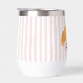 ピンクのクロワッサン水ボトル (右面)