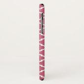 ピンクのクローバーガーリー（モノグラムと名前） Case-Mate iPhoneケース (裏面/左)