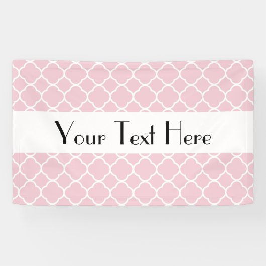 ピンクのクローバー、ラトシワーク、モロッコトレリス 横断幕 (横)