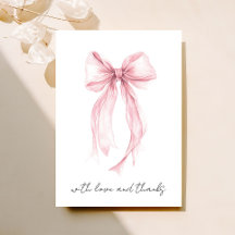 ピンクのクートゥール リボン ウォーターカラー ブライダル シャワー