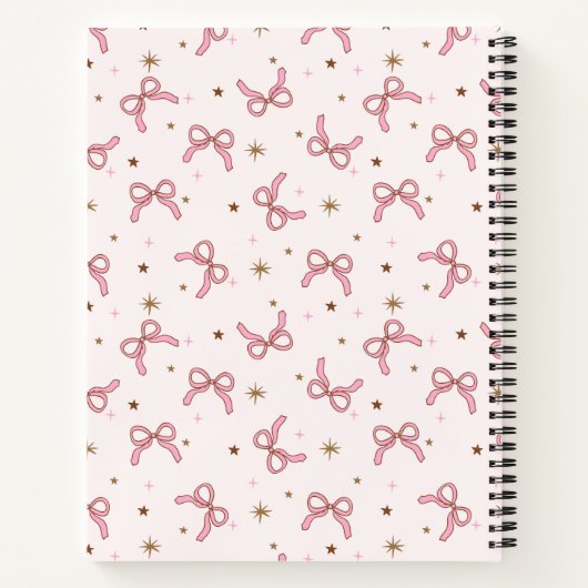 ピンクのクートバオ カスタマイズ名 スケッチブック ノートブック (裏面)