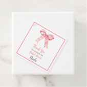 ピンクのクート コケット ボウ ブライダル シャワー フェイバータグ (インサイチュ)