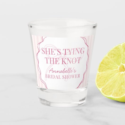 ピンクのクート バースデー パーティー 飾り ショットグラス (正面)