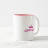ピンクのクーポンの女王のコーヒー・マグ ツートーンマグカップ (正面右)