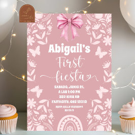 ピンクのクールなタレヴェラ シエリト リンド ファースト フィエスタ 招待状