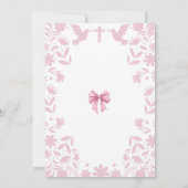 ピンクのクールなタレーラ ヴァ・シエリト リンド バプテスマ 招待状 (裏面)