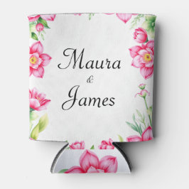 ピンクのクール花 缶クーラー