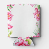 ピンクのクール花 缶クーラー (裏面)