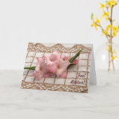 ピンクのグラジオラカードを取得 カード (黄色い花)