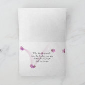 ピンクのグラジオラスの上の蝶(お悔やみを込めて) カード (内部)